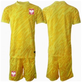 Polen Keeper Thuis tenue Kids EK 2024 Korte Mouw (+ Korte broeken)